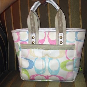 Coach Hampton Signature Mini handbag.